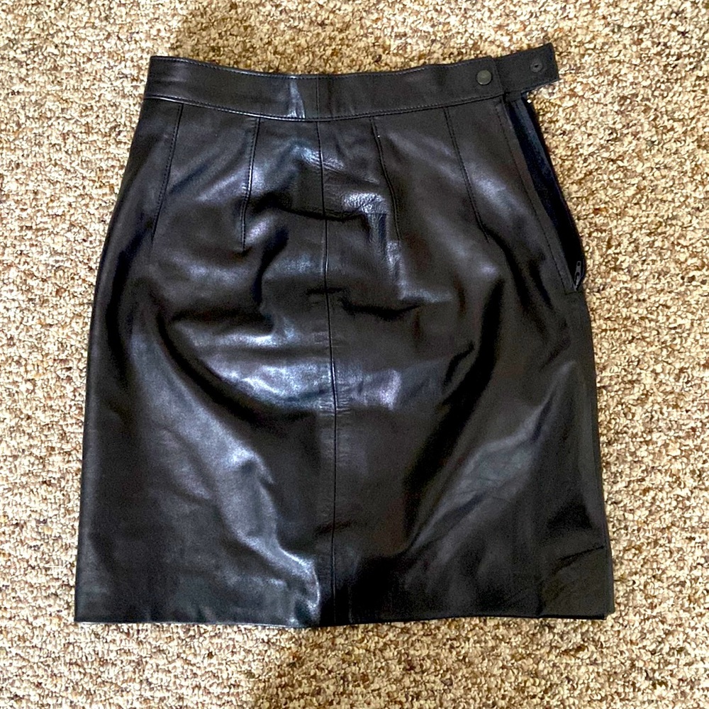 Black Leather Mini Skirt